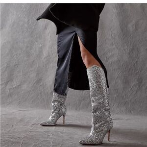 Free People x Vicenza After Midnight Sequin Tall Heels size 11